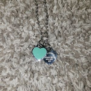 Tiffany Double Heart Tag Blue